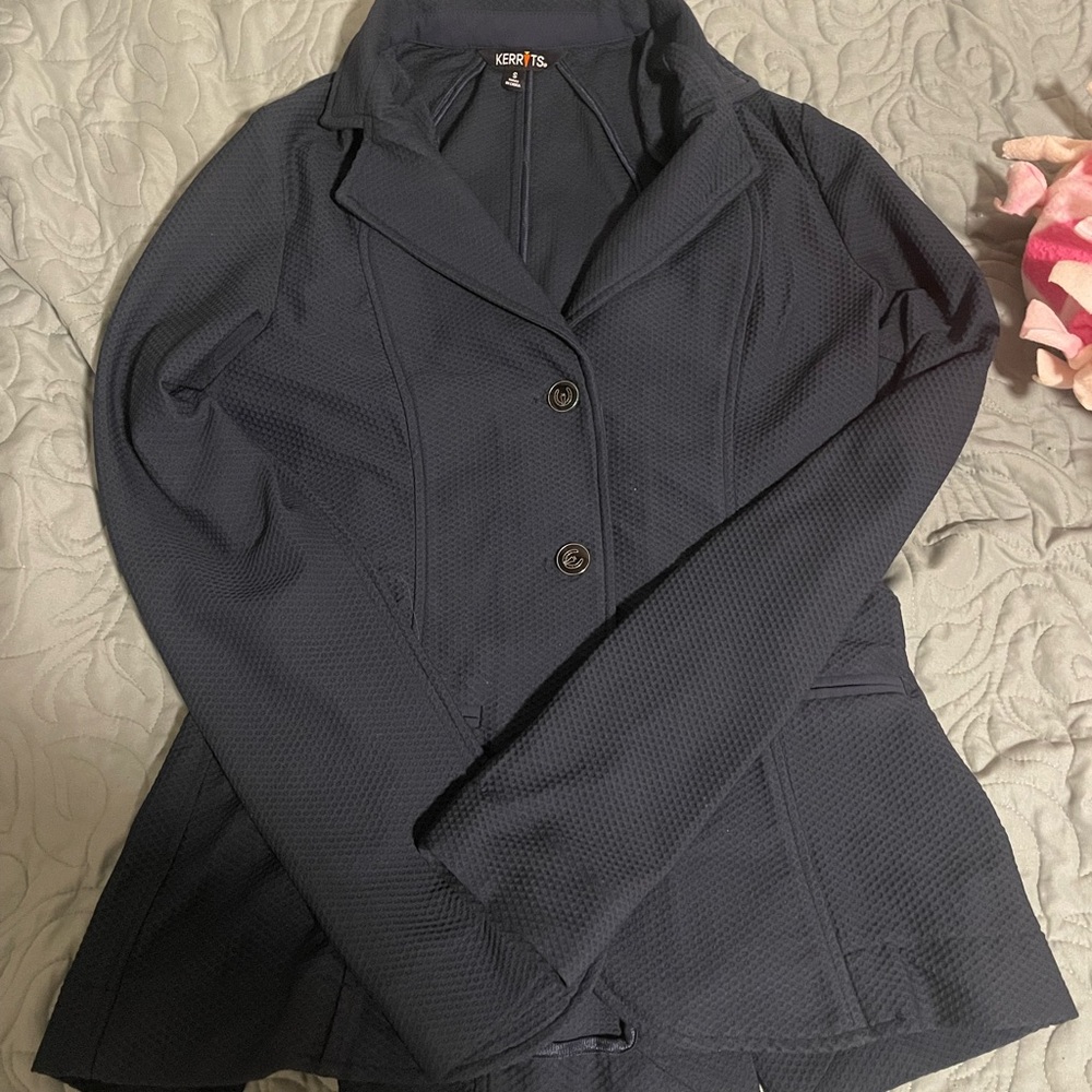 Kerrits navy blue equestrian show coat